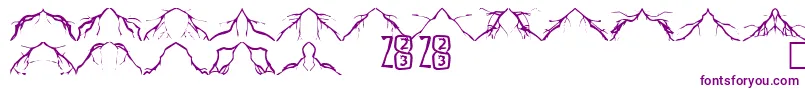 Zone23Lightning Font – Purple Fonts on White Background