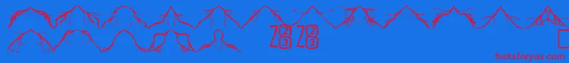 Zone23Lightning Font – Red Fonts on Blue Background