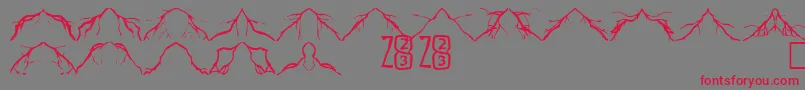 Zone23Lightning Font – Red Fonts on Gray Background