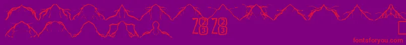 Zone23Lightning Font – Red Fonts on Purple Background