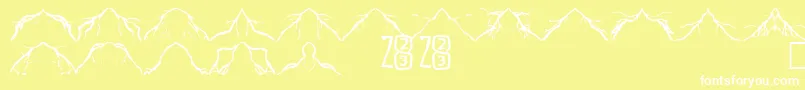 フォントZone23Lightning – 黄色い背景に白い文字