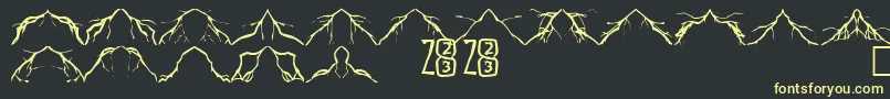 Zone23Lightning Font – Yellow Fonts on Black Background