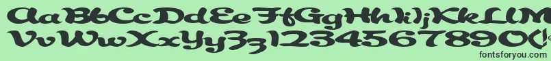 フォントAbracadabra91RegularTtext – 緑の背景に黒い文字