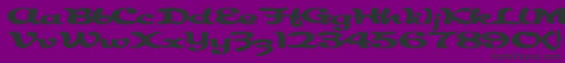 Abracadabra91RegularTtext Font – Black Fonts on Purple Background