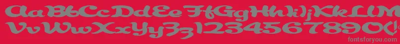 Abracadabra91RegularTtext Font – Gray Fonts on Red Background