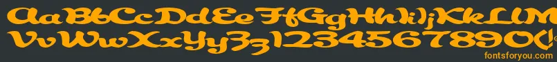 フォントAbracadabra91RegularTtext – 黒い背景にオレンジの文字