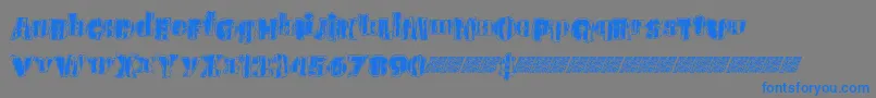 Urbananimal Font – Blue Fonts on Gray Background