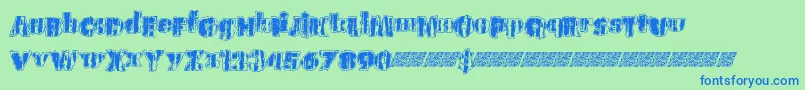 Urbananimal Font – Blue Fonts on Green Background