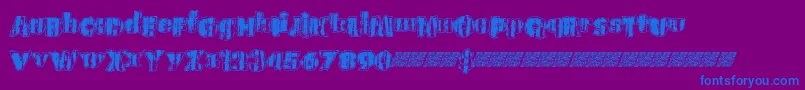 Urbananimal Font – Blue Fonts on Purple Background