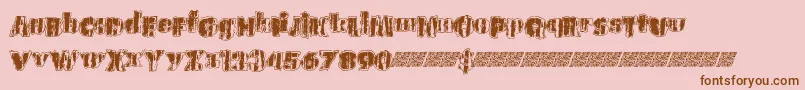 Urbananimal Font – Brown Fonts on Pink Background