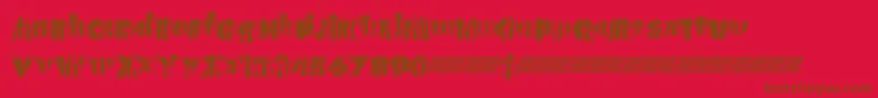 Urbananimal-fontti – ruskeat fontit punaisella taustalla