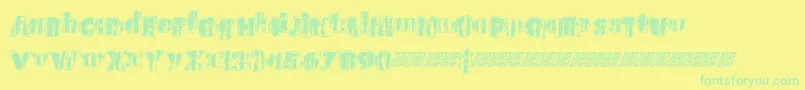 Urbananimal Font – Green Fonts on Yellow Background