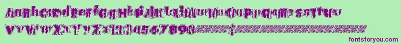 Urbananimal Font – Purple Fonts on Green Background