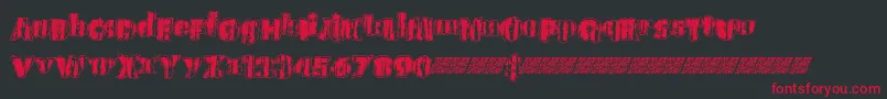 フォントUrbananimal – 黒い背景に赤い文字