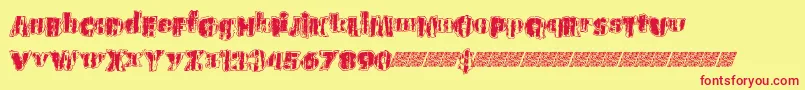 Urbananimal Font – Red Fonts on Yellow Background