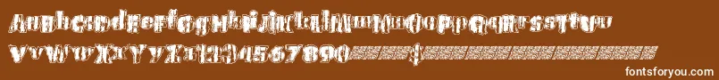 Urbananimal Font – White Fonts on Brown Background