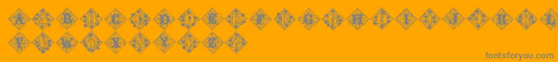Fonte Jfivylacealt – fontes cinzas em um fundo laranja