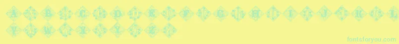 Jfivylacealt Font – Green Fonts on Yellow Background