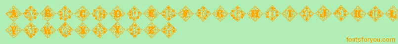 Jfivylacealt Font – Orange Fonts on Green Background