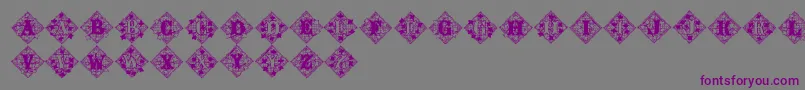 Шрифт Jfivylacealt – фиолетовые шрифты на сером фоне