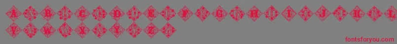 Jfivylacealt Font – Red Fonts on Gray Background