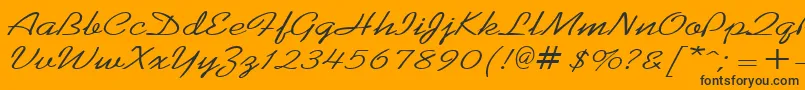 KoffeewideRegular Font – Black Fonts on Orange Background