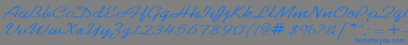 KoffeewideRegular Font – Blue Fonts on Gray Background