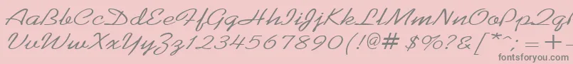 KoffeewideRegular Font – Gray Fonts on Pink Background