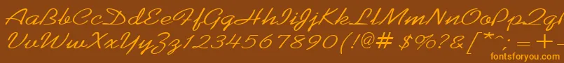 KoffeewideRegular Font – Orange Fonts on Brown Background
