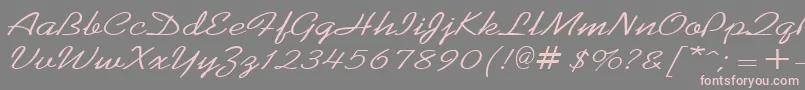 KoffeewideRegular Font – Pink Fonts on Gray Background