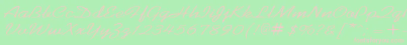 KoffeewideRegular Font – Pink Fonts on Green Background