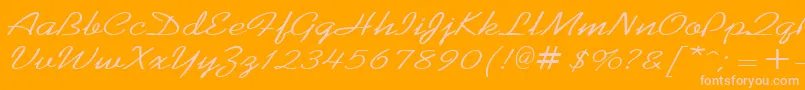 KoffeewideRegular Font – Pink Fonts on Orange Background