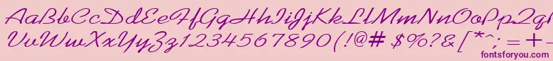 KoffeewideRegular Font – Purple Fonts on Pink Background