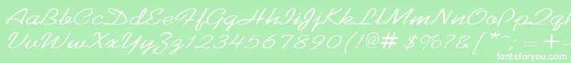 KoffeewideRegular Font – White Fonts on Green Background