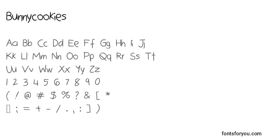 Fuente Bunnycookies - alfabeto, números, caracteres especiales