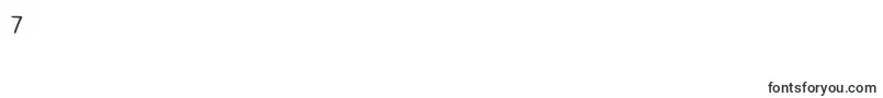 Czcionka Bunnycookies – czcionki cyfry 7