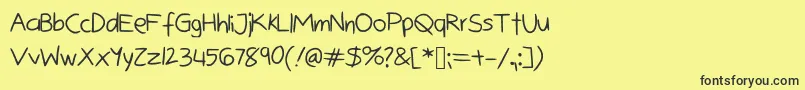 Bunnycookies Font – Black Fonts on Yellow Background