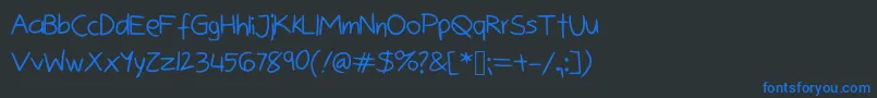 Bunnycookies Font – Blue Fonts on Black Background