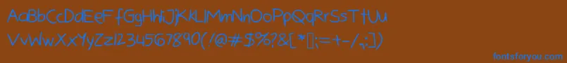 Bunnycookies Font – Blue Fonts on Brown Background