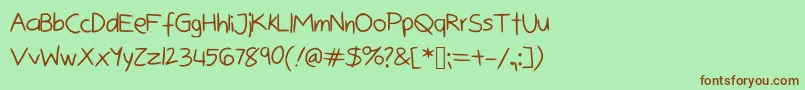 Bunnycookies Font – Brown Fonts on Green Background