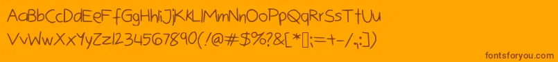 Bunnycookies Font – Brown Fonts on Orange Background