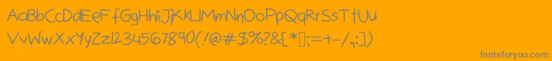 Bunnycookies-Schriftart – Graue Schriften auf orangefarbenem Hintergrund