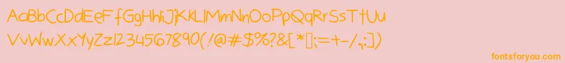 Bunnycookies Font – Orange Fonts on Pink Background