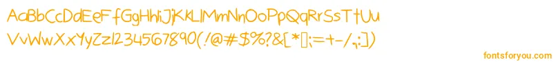 Bunnycookies Font – Orange Fonts on White Background