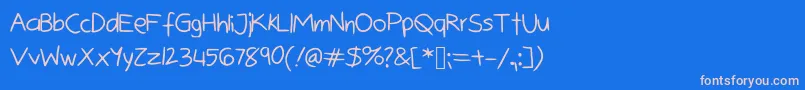 Bunnycookies Font – Pink Fonts on Blue Background