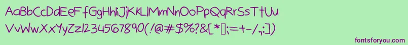 Bunnycookies Font – Purple Fonts on Green Background