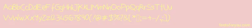 Bunnycookies Font – Yellow Fonts on Pink Background