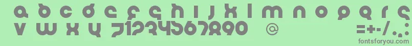 フォントFlirtBoboBold – 緑の背景に灰色の文字