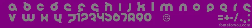 フォントFlirtBoboBold – 紫の背景に灰色の文字