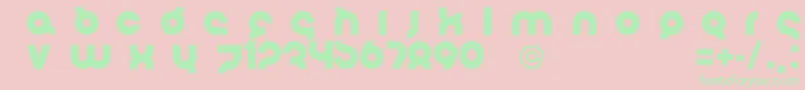 FlirtBoboBold Font – Green Fonts on Pink Background